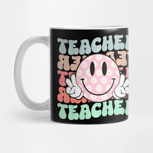 Hippie Face Teacher Back To School Teachers Day Mug